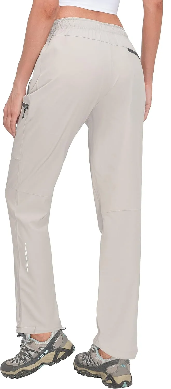 Little Donkey Andy Women's Lightweight Quick Dry Cargo Hiking Pants UPF 50  Stretch Travel Casual Trousers
