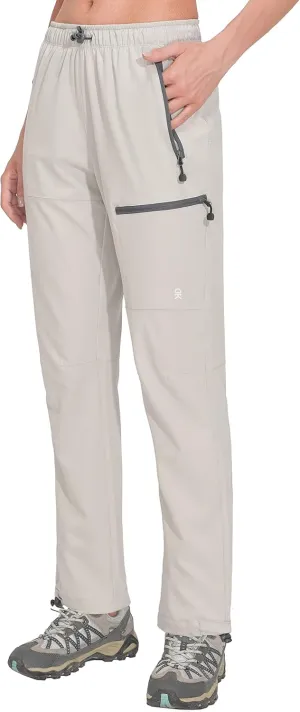 Little Donkey Andy Women's Lightweight Quick Dry Cargo Hiking Pants UPF 50  Stretch Travel Casual Trousers