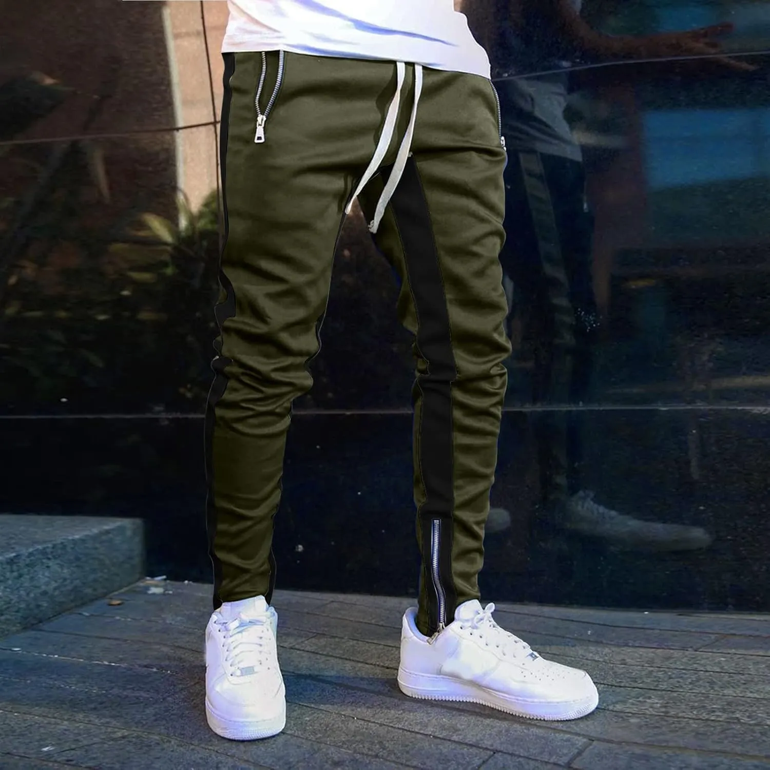 Mens Hiking Outdoor Recreation Pants Fleece Sweat Pants Mens Baggy Pants Joggers with Pockets Mens Sweatpants Fleece