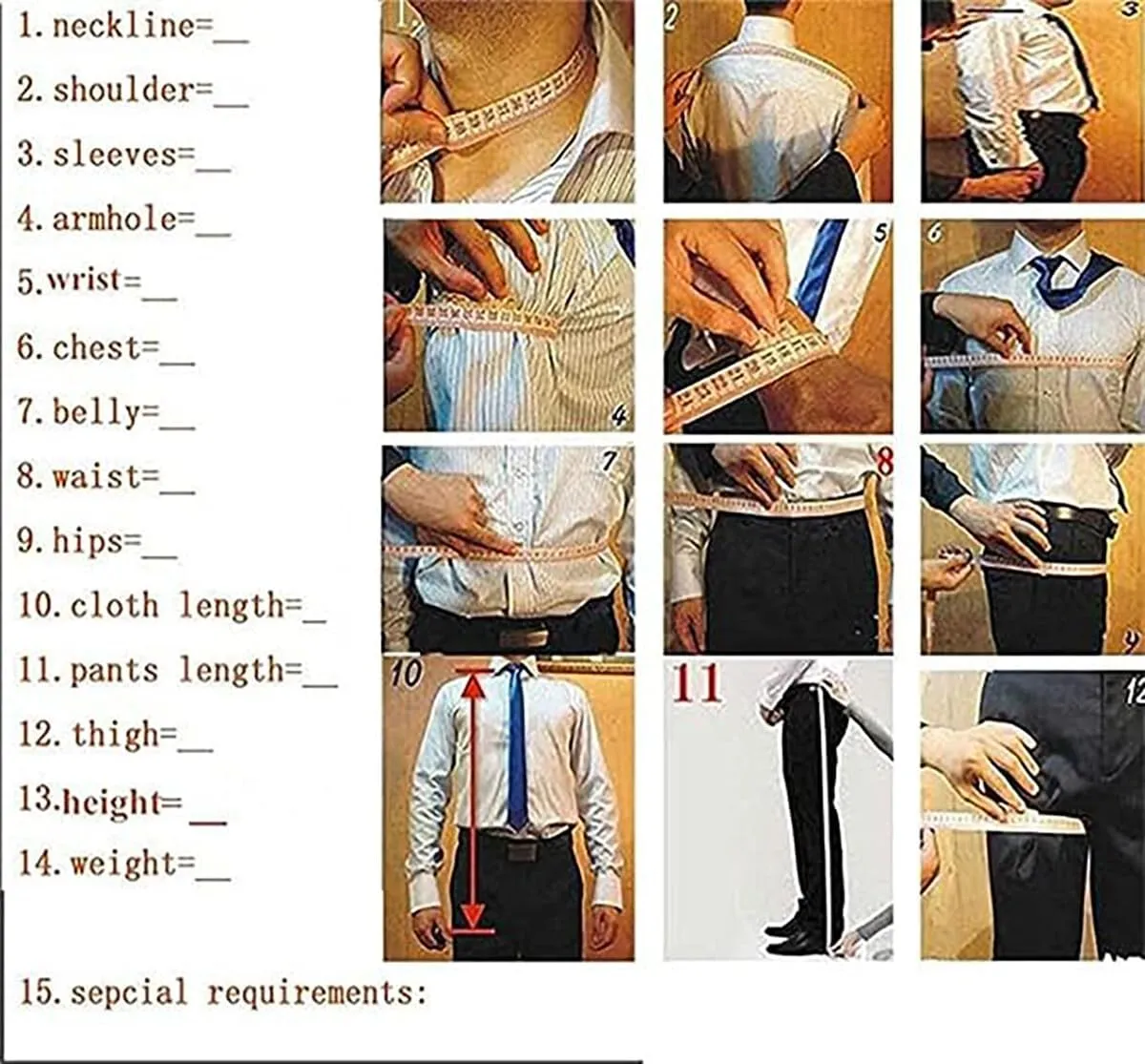 Men's Suit Slim Fit - 3 Piece Suits for Men One Button Blazer Wedding Party Prom Jacket Vest & Pants Set