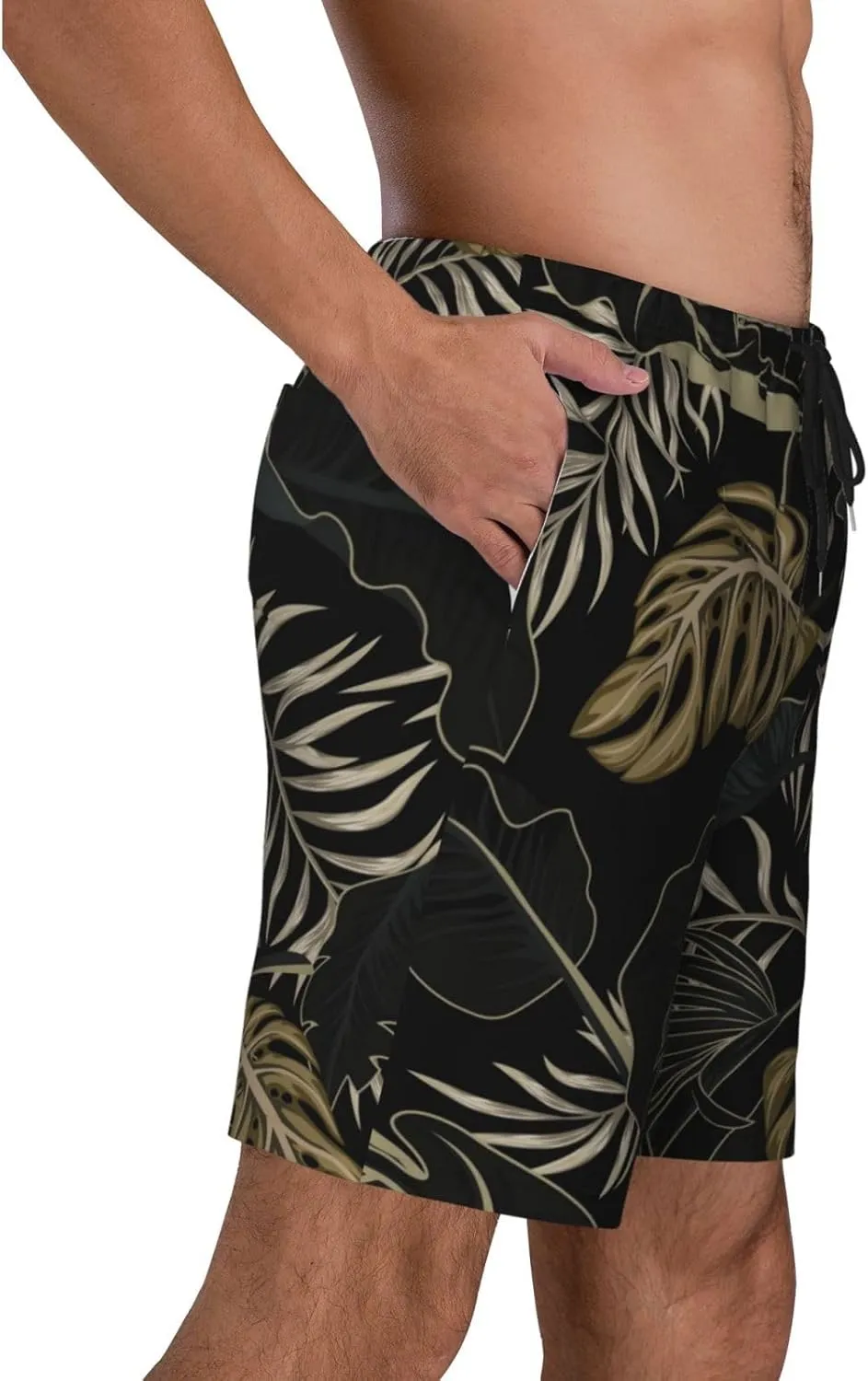 Mens Swim Trunks with Mesh Lining,Quick Dry Swimsuit Board Shorts Beach Pants Swimwear Bathing Suits