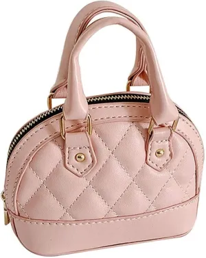 Mini Zip Around Dome Shoulder Bag Women's Shape Cross Body Handbag Purse Satchel Patent Leather Top Handle Tote