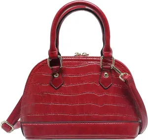 Mini Zip Around Dome Shoulder Bag Women's Shape Cross Body Handbag Purse Satchel Patent Leather Top Handle Tote