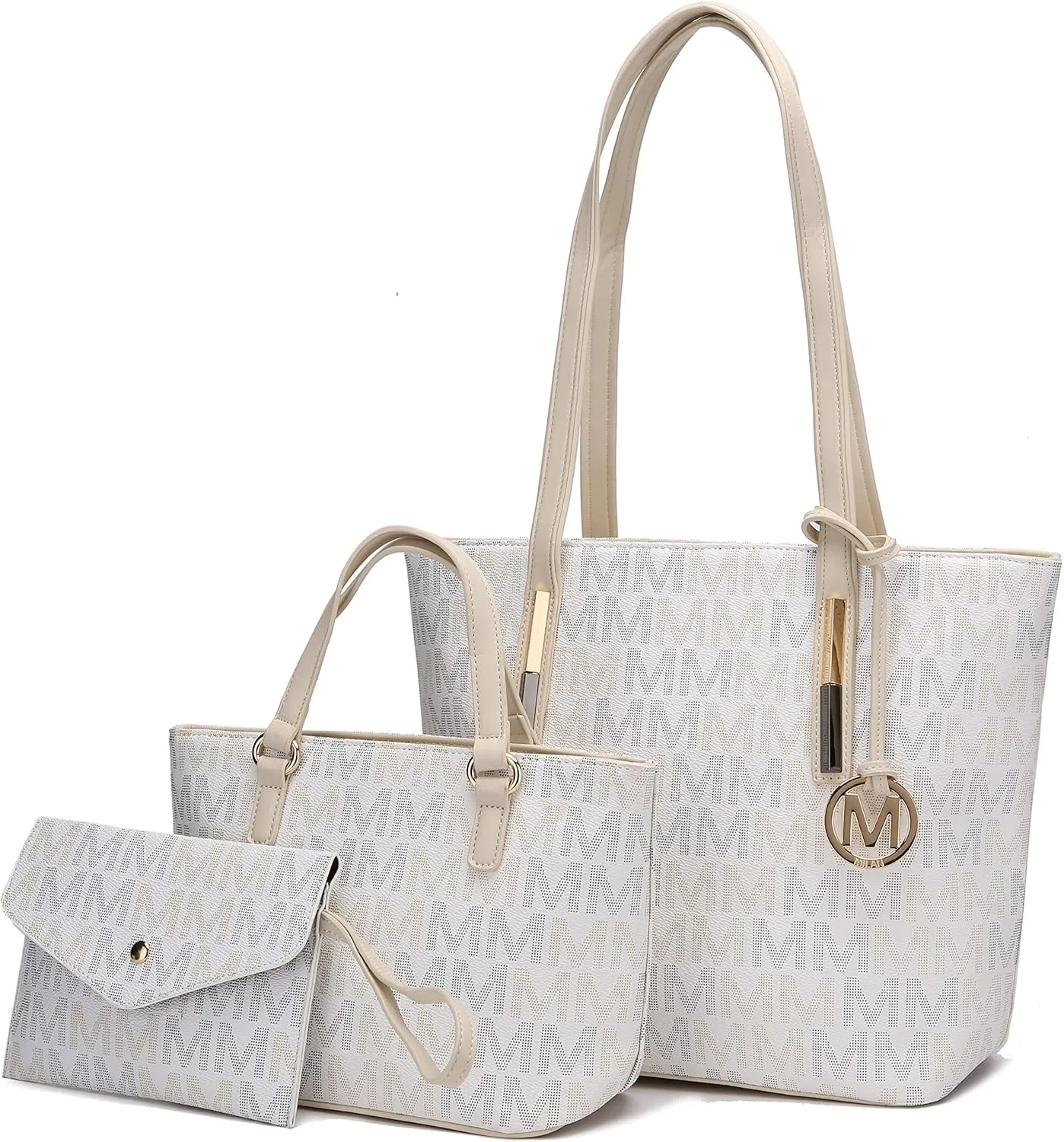 MKF Collection 3-PC Set, Shoulder Bag for Women, Small Tote Bag & Wristlet Purse  Top Handle PU Leather Handbag by Mia K