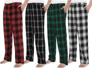 Motarto Men's Pajama Pants Flannel Plaid Pajama Sleep & Lounge PJ Bottoms Warm Sleepwear with Drawstring Pockets