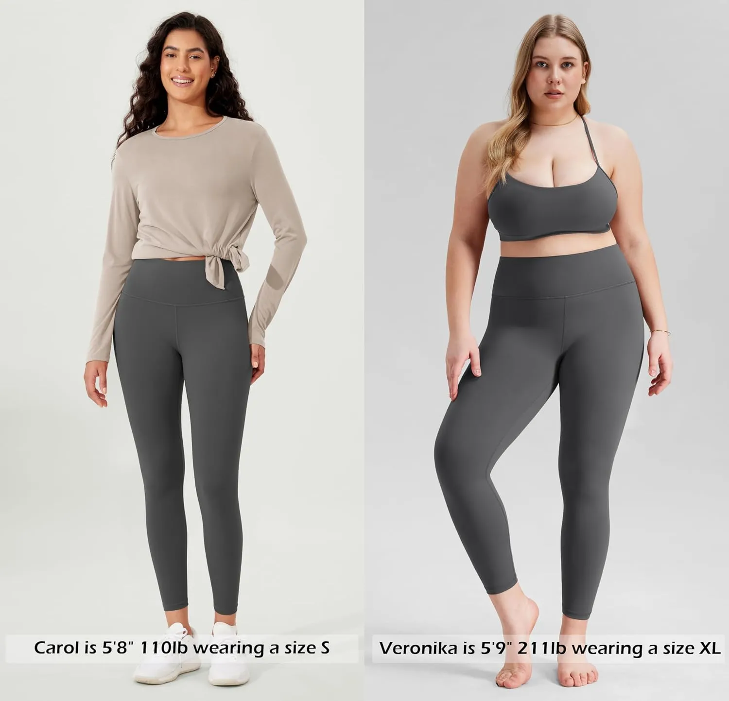 ODODOS Women's High Waist Workout Leggings 2-Pack Tummy Control Yoga Pants - 25" / 28" Inseam, ODLEX Fabric-Squat Proof