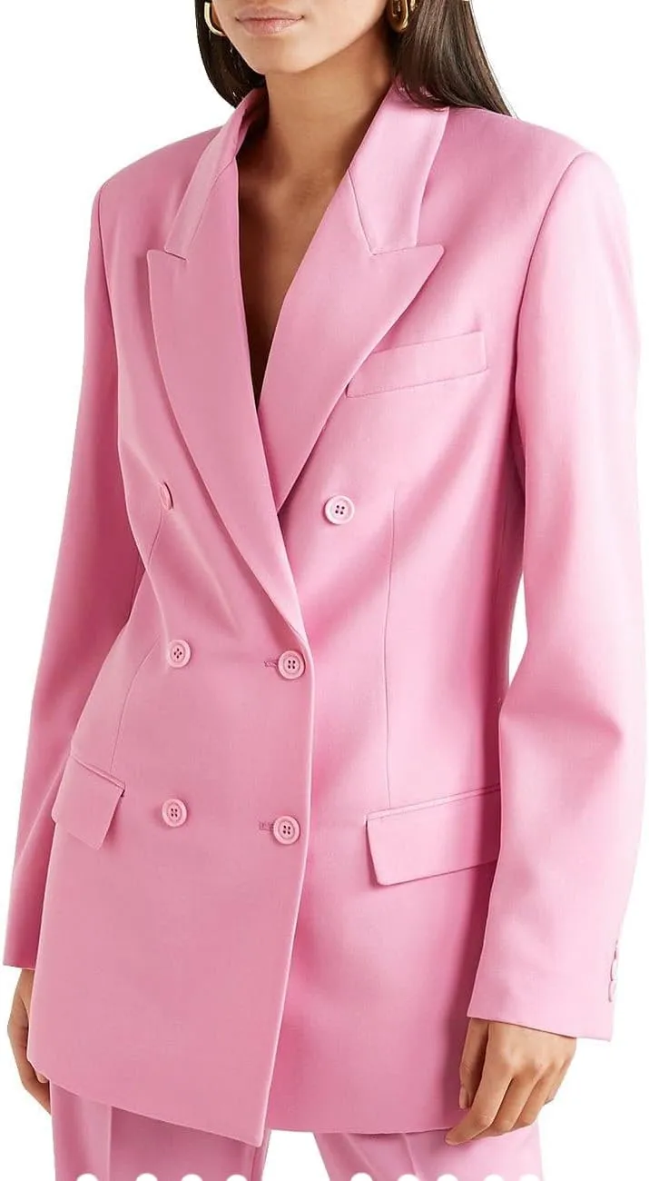 Pant Suits for Women's 2 Piece Pantsuits Notch Lapel Blazer Elegant Lady Business Outfits Work Office Pant Suit Set