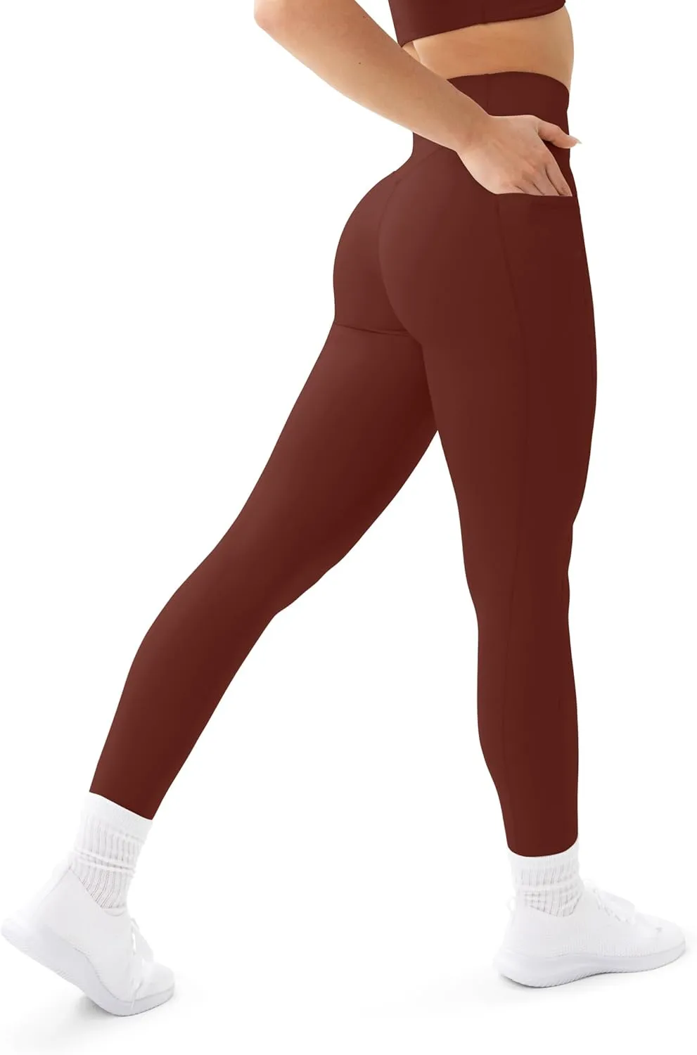 PAVOI ACTIVE Leggings with Pockets | Compressive High Waisted Butt Sculpting Women's Full Length Workout Pants | HiPerform