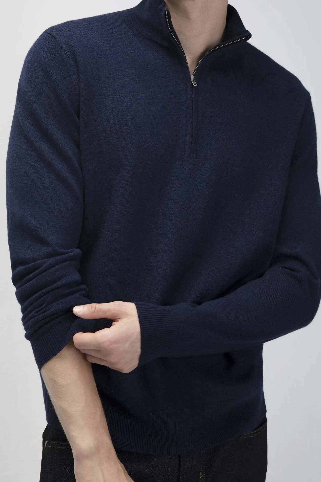 PHILLIP QUARTER-ZIP CASHMERE SWEATER