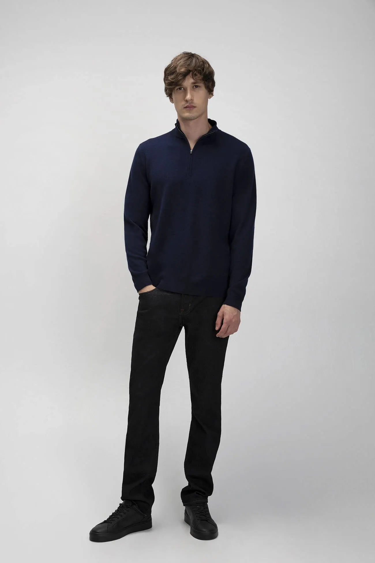 PHILLIP QUARTER-ZIP CASHMERE SWEATER