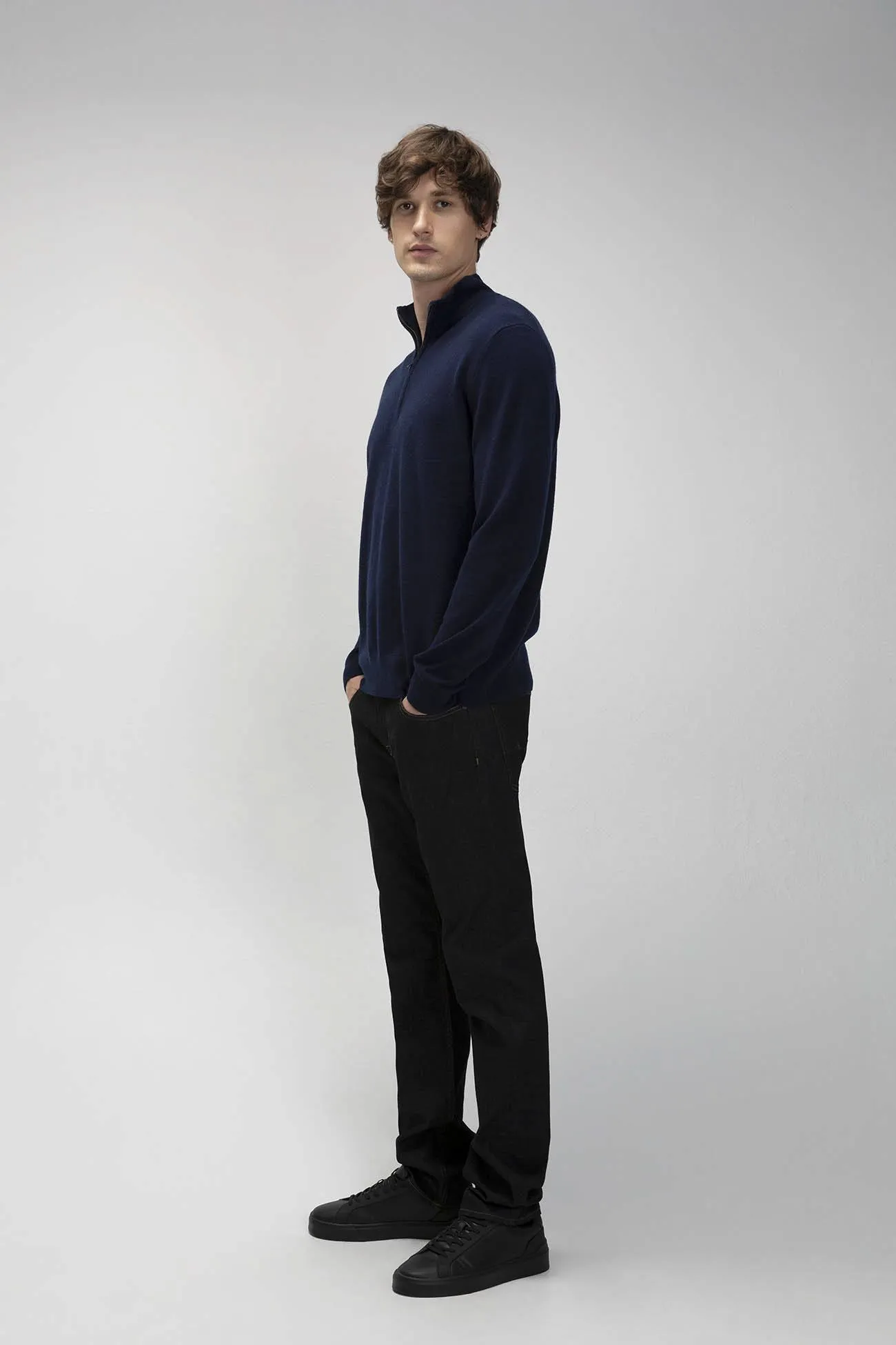PHILLIP QUARTER-ZIP CASHMERE SWEATER