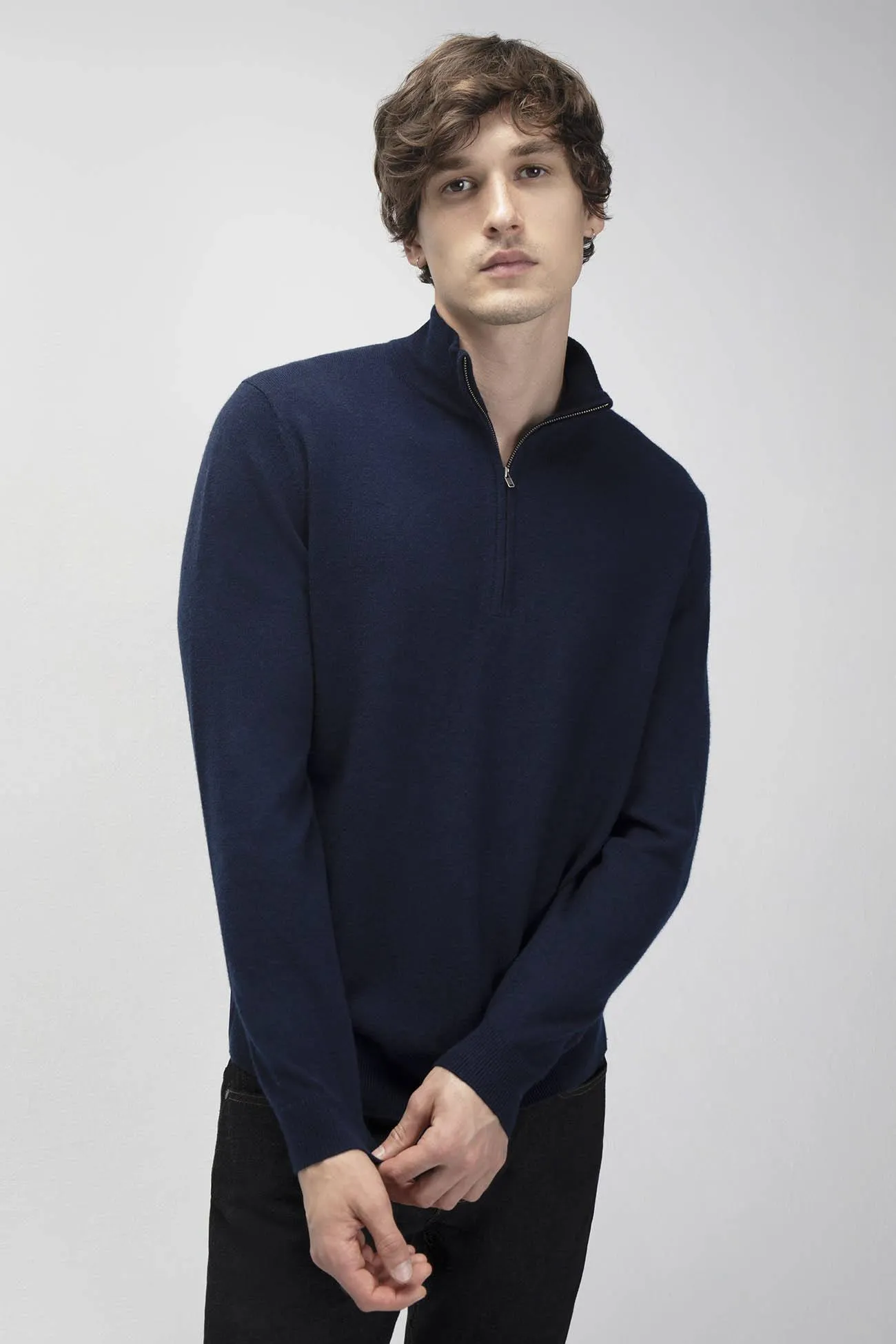PHILLIP QUARTER-ZIP CASHMERE SWEATER
