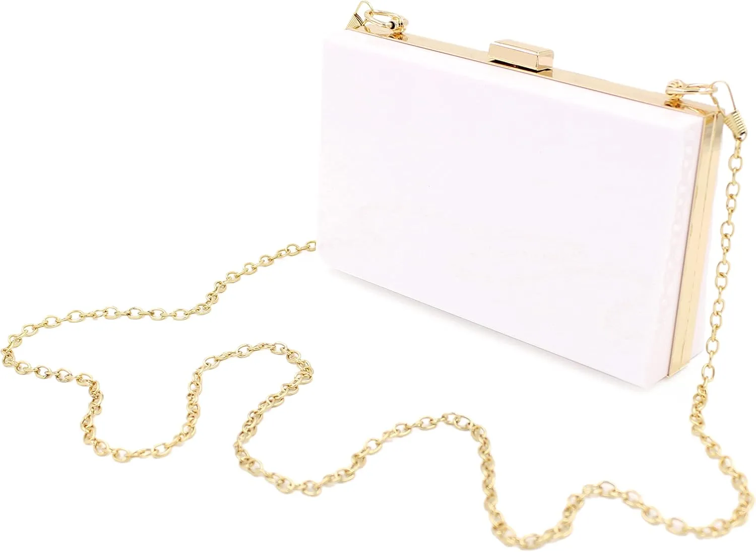 Premium Transparent Clear Acrylic Hard Box Clutch Bag Evening Shoulder Handbag