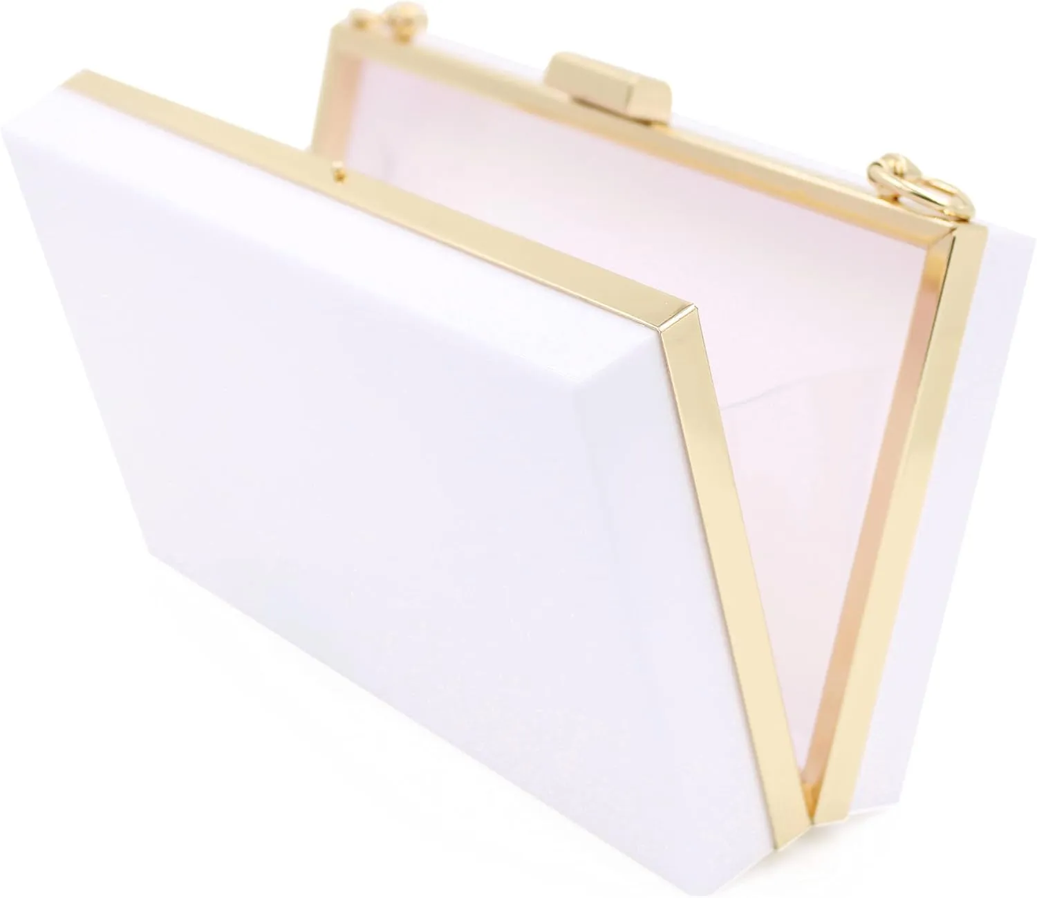 Premium Transparent Clear Acrylic Hard Box Clutch Bag Evening Shoulder Handbag