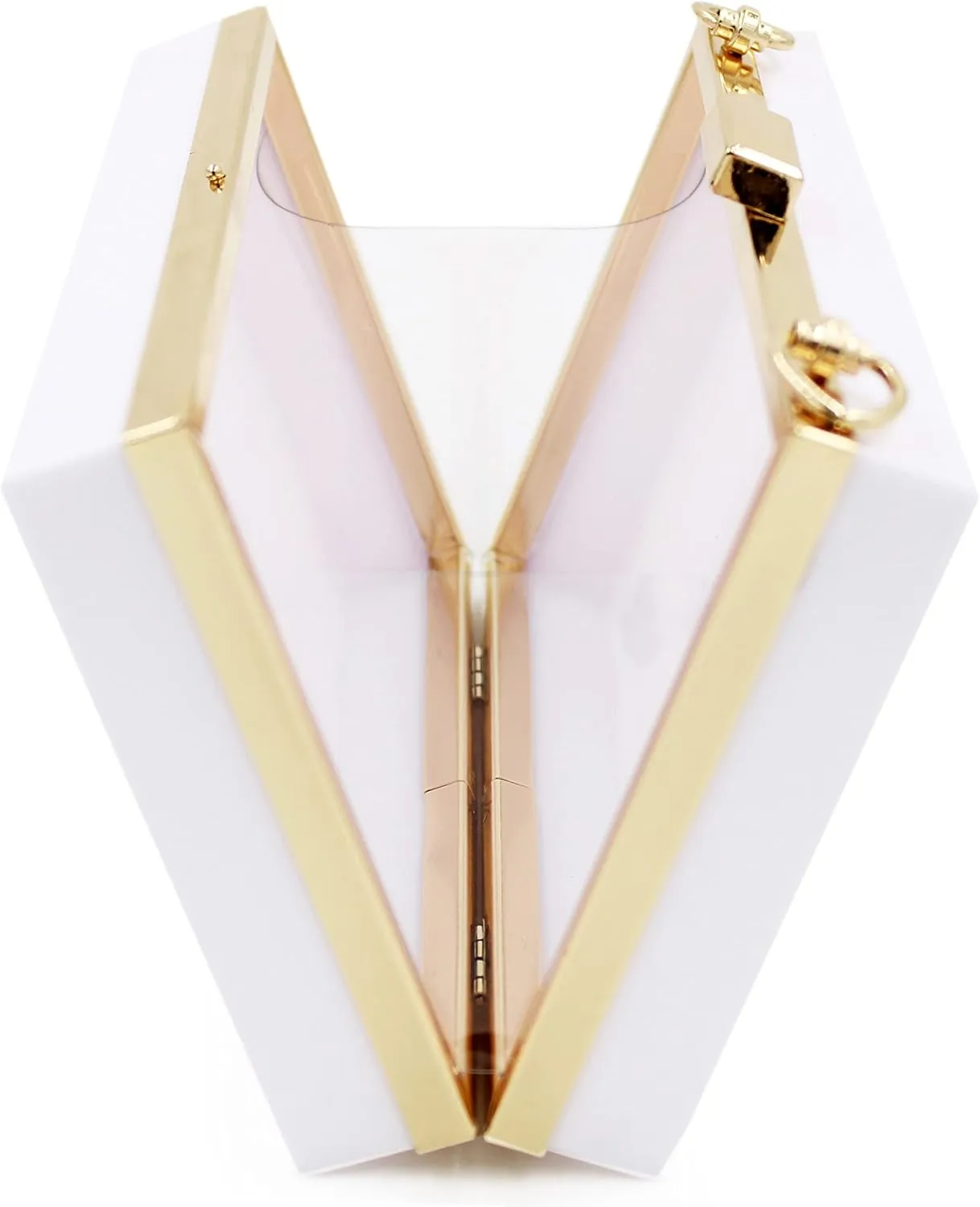 Premium Transparent Clear Acrylic Hard Box Clutch Bag Evening Shoulder Handbag