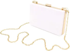 Premium Transparent Clear Acrylic Hard Box Clutch Bag Evening Shoulder Handbag