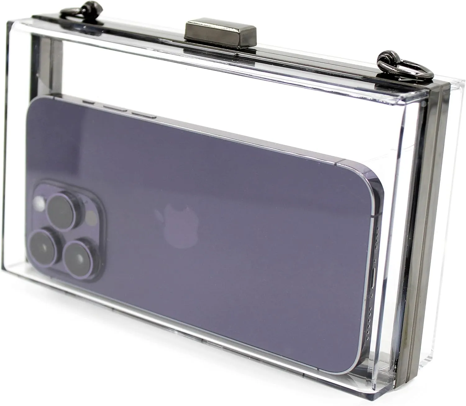 Premium Transparent Clear Acrylic Hard Box Clutch Bag Evening Shoulder Handbag