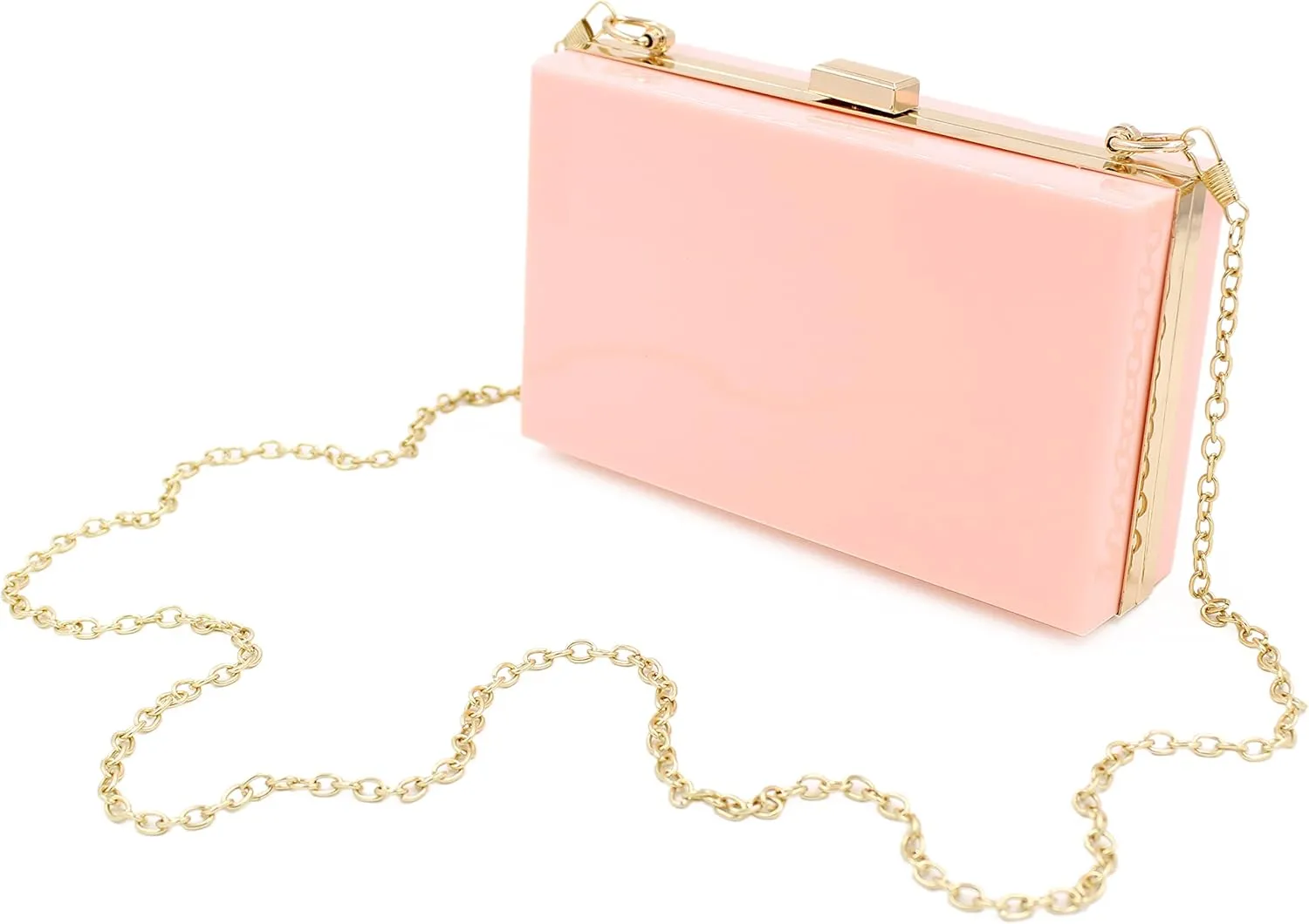 Premium Transparent Clear Acrylic Hard Box Clutch Bag Evening Shoulder Handbag