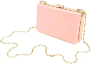 Premium Transparent Clear Acrylic Hard Box Clutch Bag Evening Shoulder Handbag