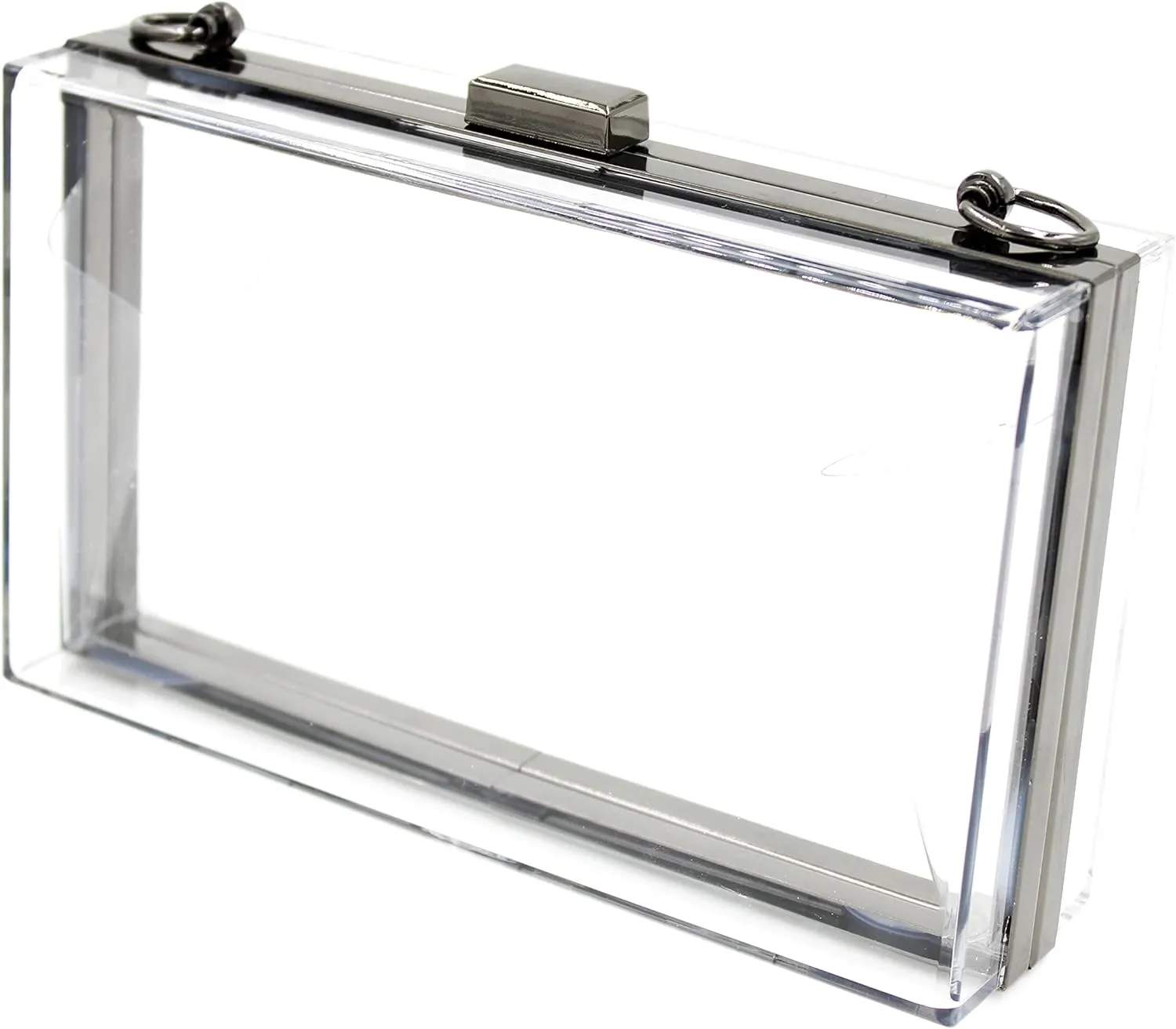 Premium Transparent Clear Acrylic Hard Box Clutch Bag Evening Shoulder Handbag