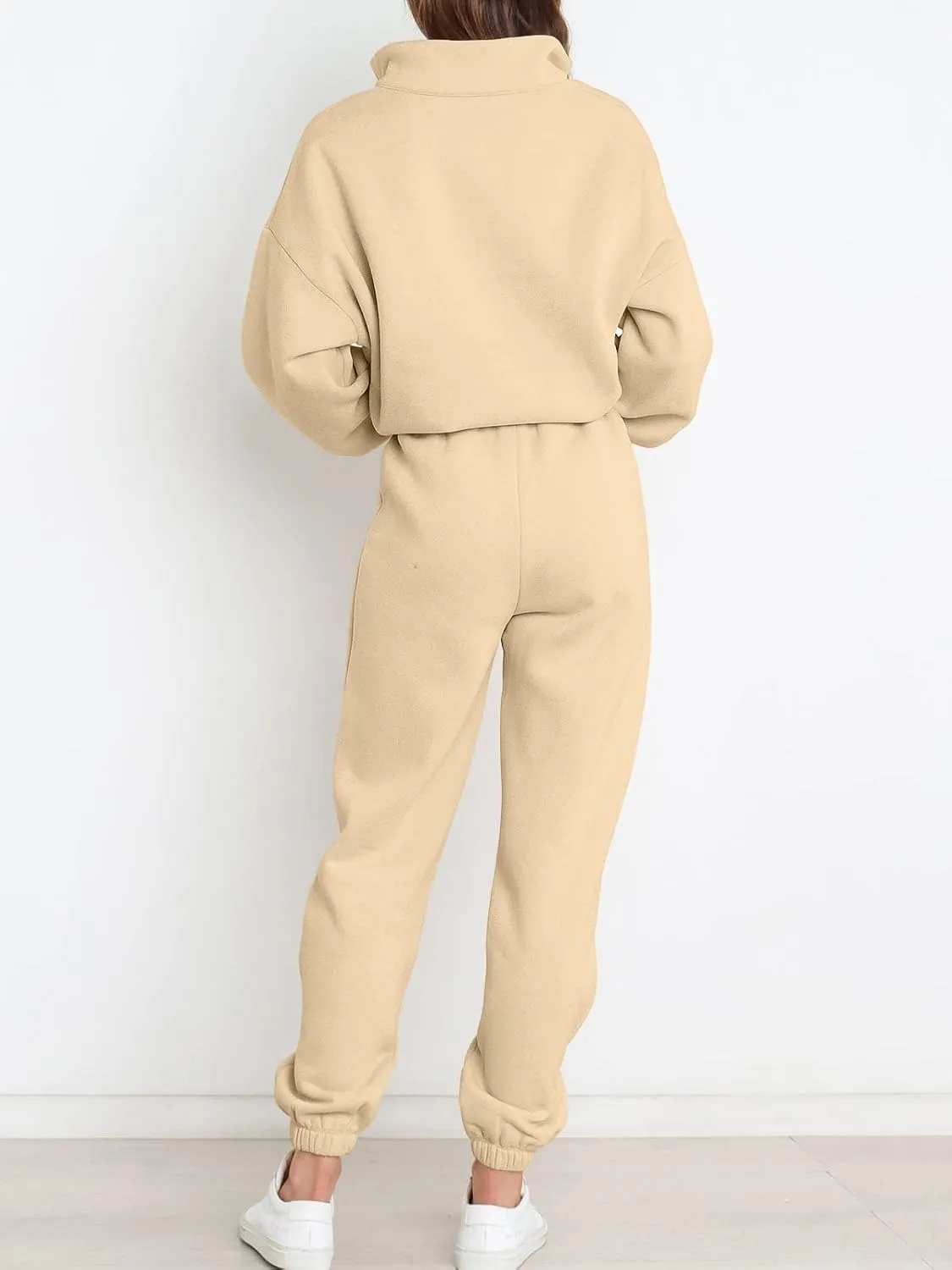 Prinbara Women 2 Piece Outfits Sweat Set 2024 Winter Oversized Sweatshirts Jogger Sweatpants Lounge Sets Fall Tracksuit