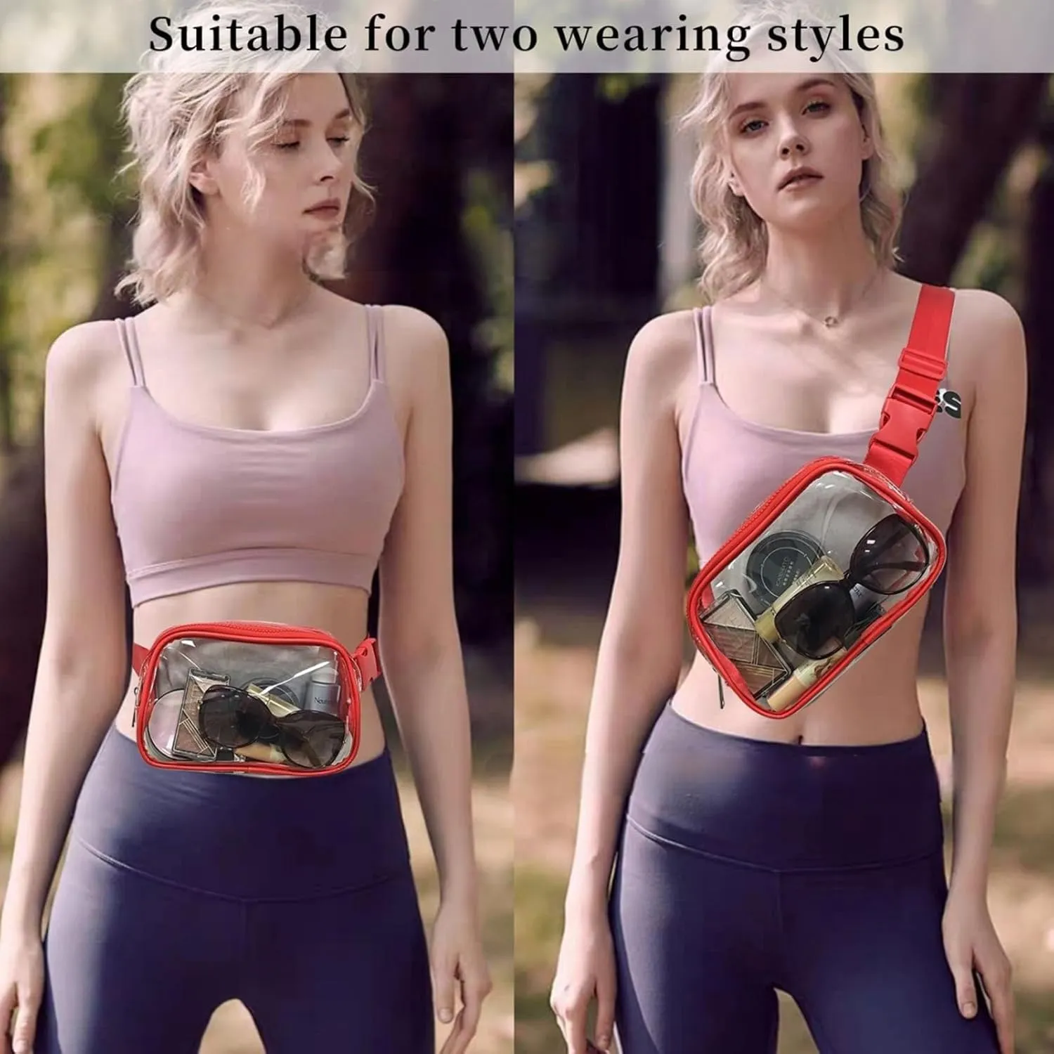 PVC Waterproof Waist Bag, Transparent Outdoor Sports Crossbody Chest Bag, Fashion Casual Travel Shoulder Pouch For Girl Boy