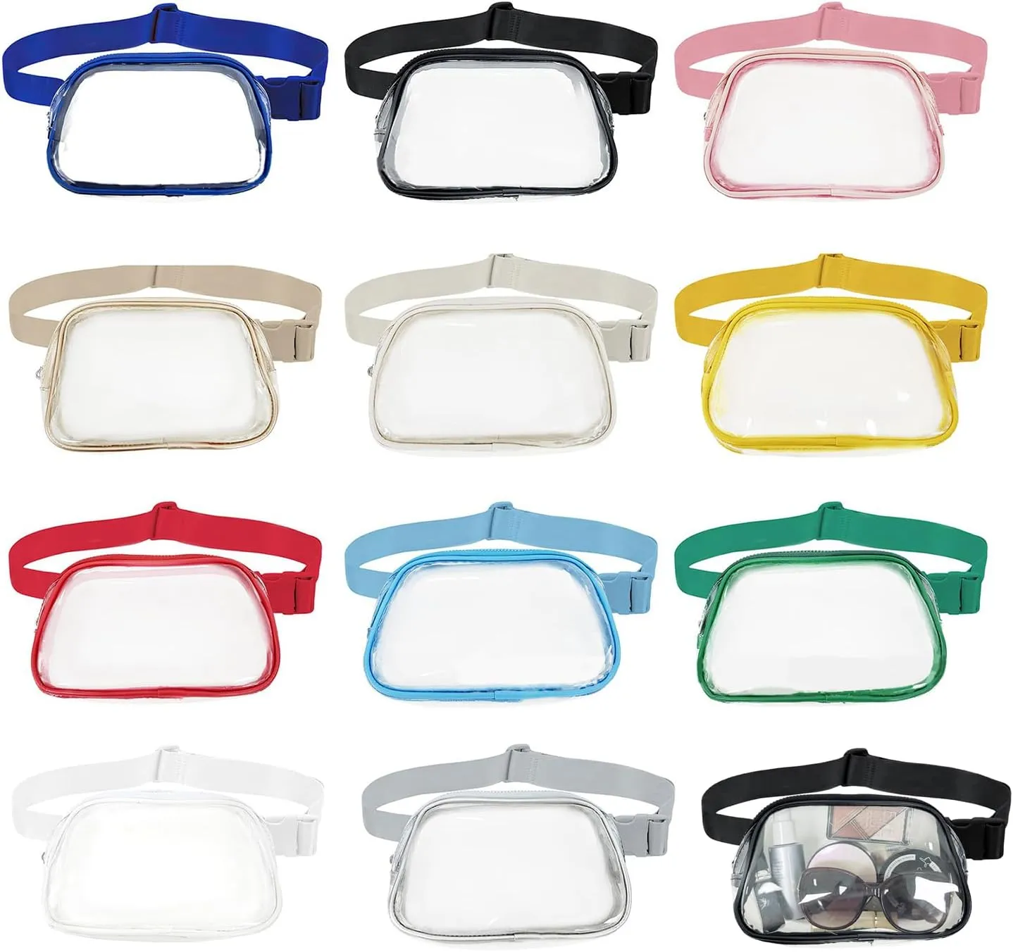 PVC Waterproof Waist Bag, Transparent Outdoor Sports Crossbody Chest Bag, Fashion Casual Travel Shoulder Pouch For Girl Boy