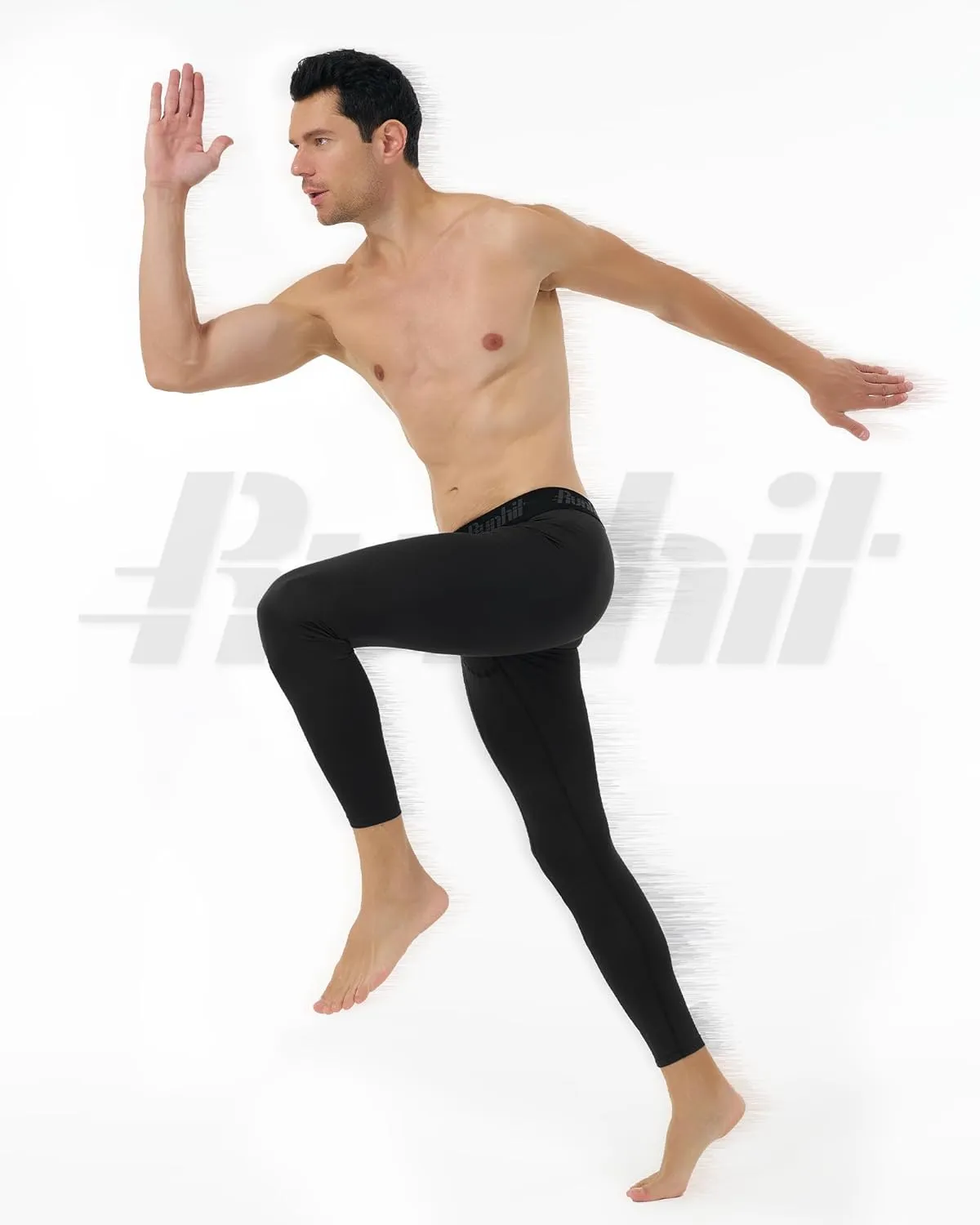 Runhit Mens Compression Pants Running Tights Workout Leggings Athletic Base Layer Pants for Sports Yoga Basketball