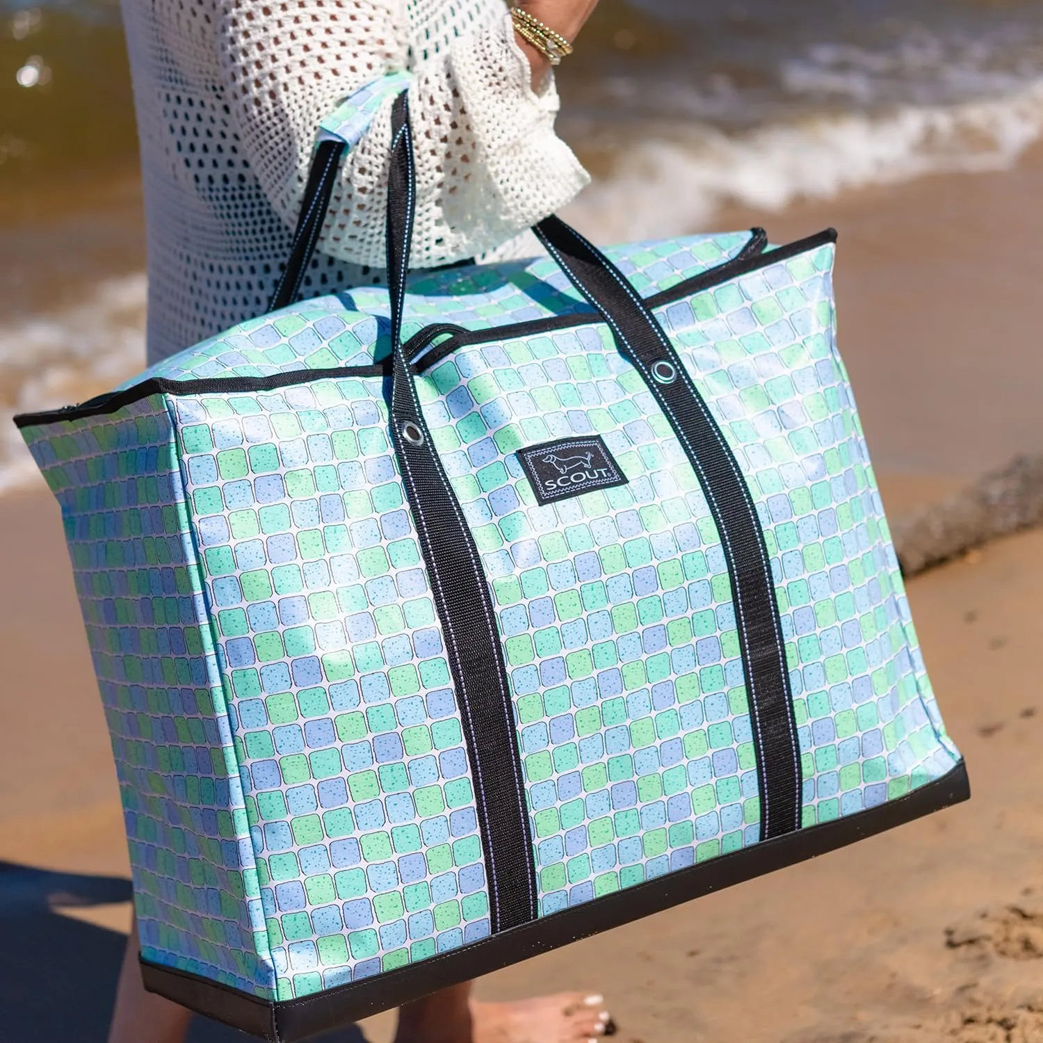 SCOUT 4 Boys Extra Large Tote Bag for Women - Utility Tote with Zipper Closure and Handles - Beach Bag, Storage, Travel Bag