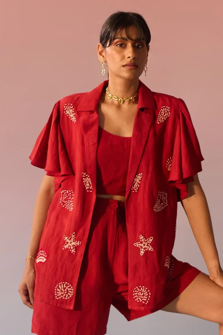 Shell Embroidery Shirt