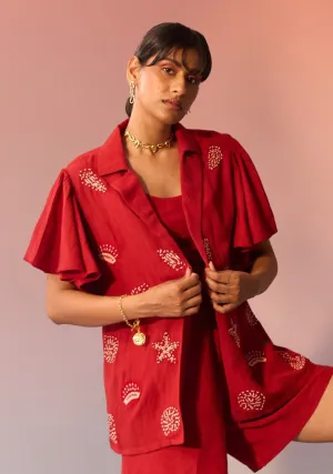 Shell Embroidery Shirt