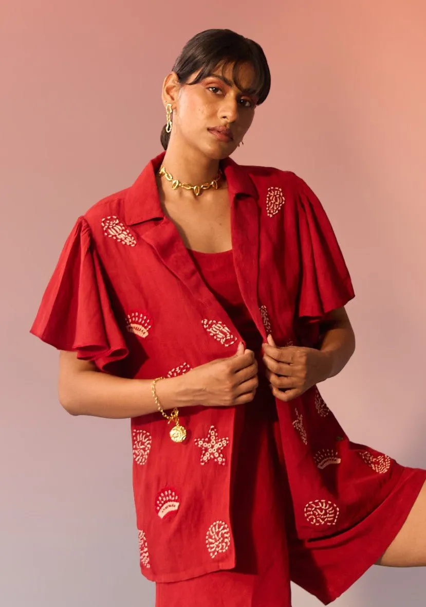 Shell Embroidery Shirt