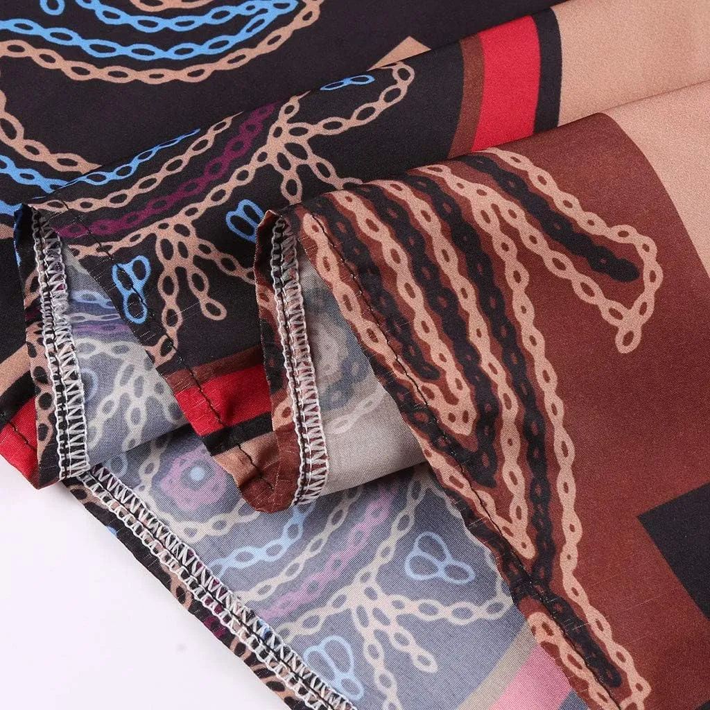 Summer Dresses for Women 2025,Women's African Print Maxi Dresses Casual Plus Size Sleeveless V Neck Beach Sundress