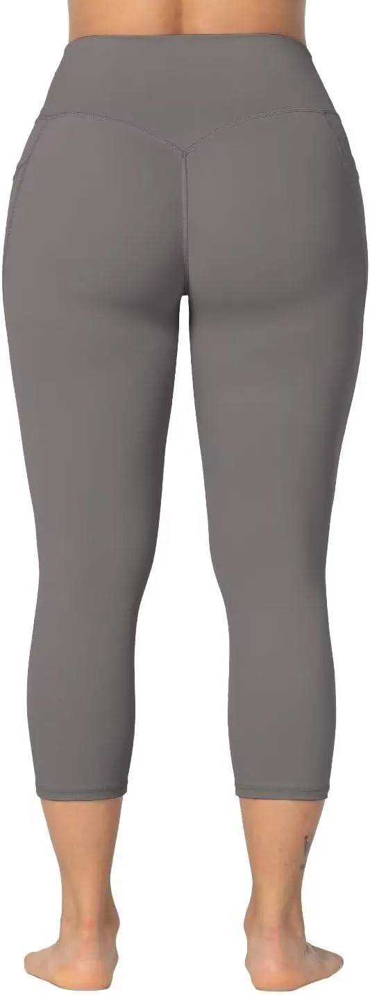 Sunzfly Invisible Butt Scrunch Workout Leggings with Pockets for Women, No Front Seam Gym Yoga Pants with Tummy Control