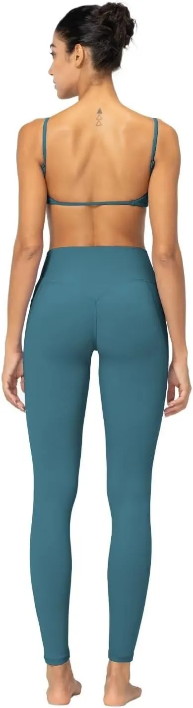 Sunzfly Invisible Butt Scrunch Workout Leggings with Pockets for Women, No Front Seam Gym Yoga Pants with Tummy Control