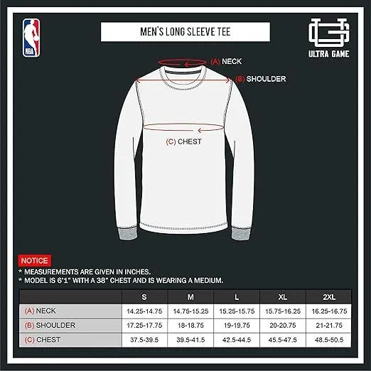 Ultra Game NBA Official Men’s Super Soft Supreme Long Sleeve T-Shirt - Unisex, New York Knicks, Heather Gray|New York Knicks