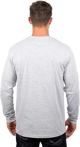 Ultra Game NBA Official Men’s Super Soft Supreme Long Sleeve T-Shirt - Unisex, New York Knicks, Heather Gray|New York Knicks