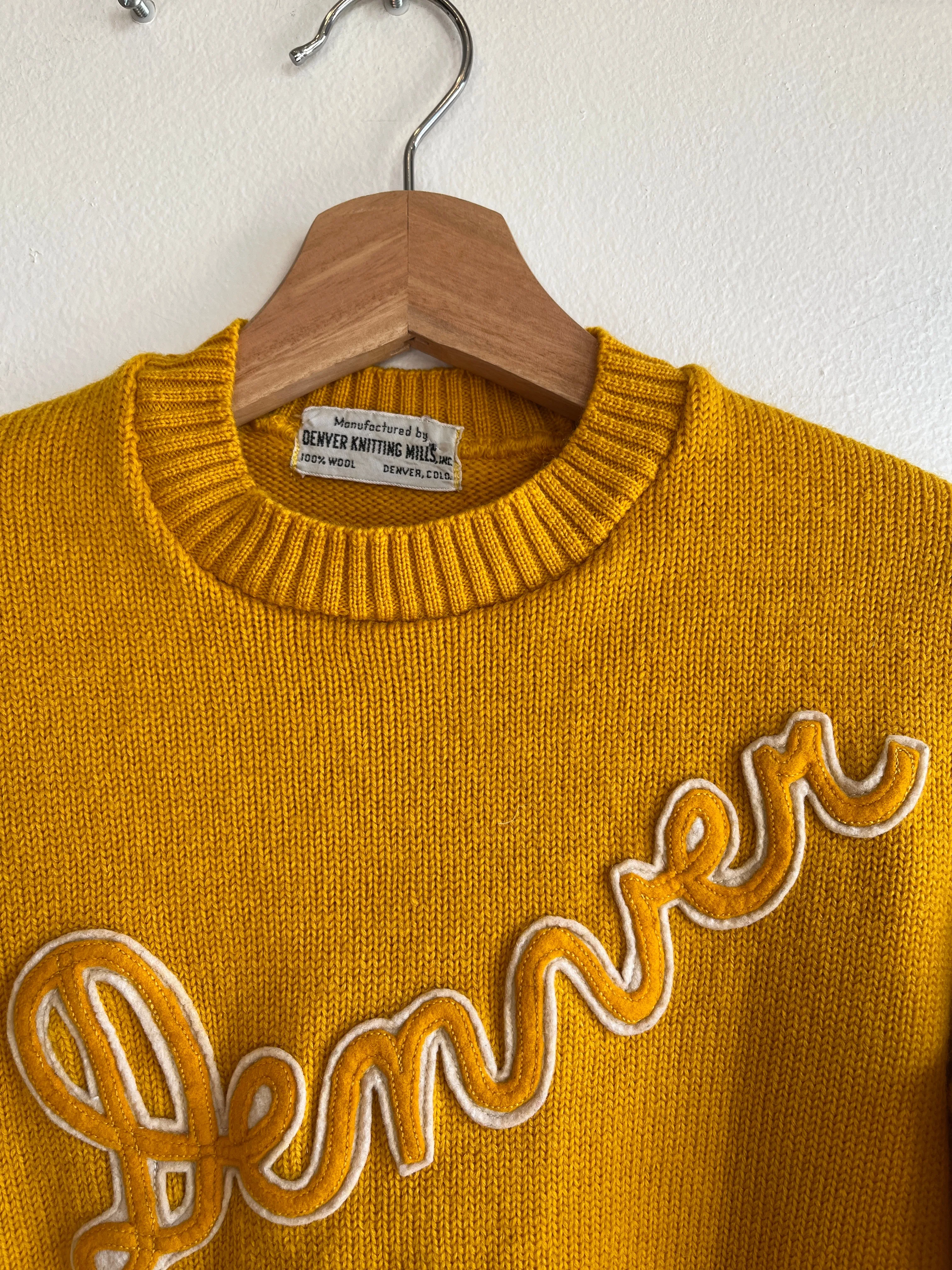 Vintage 1960s Denver Varsity Sweater