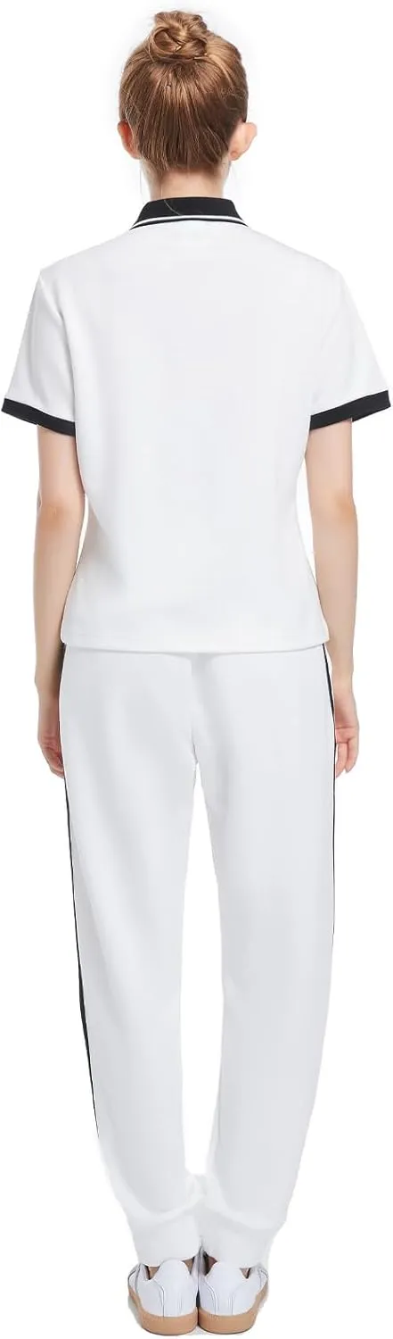 W JIANWANG Women's 2 Piece Lounge Sets for Women Tracksuit Sets Short Sleeve Sweatsuits for Women Travel Outfits