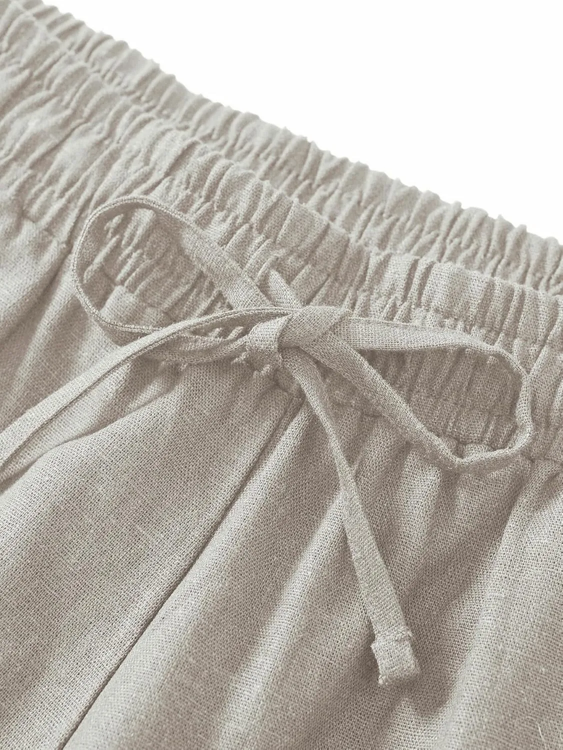 Weintee Women's Petite Linen Capris Capri Pants with Pockets
