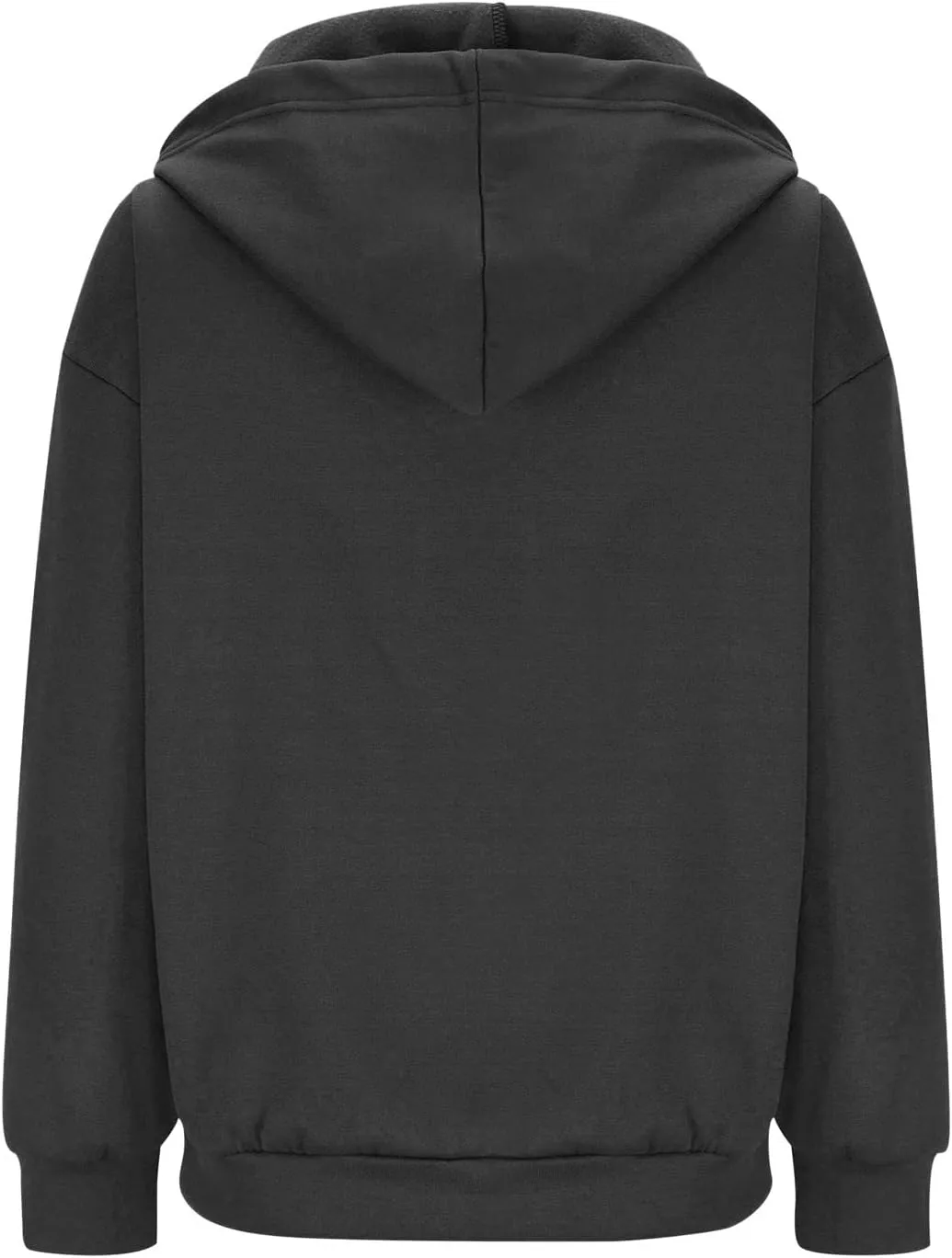 Wirziis Oversized Zip Up Hoodie for Women 2024 Fleece Jacket Fall Outfits Casual Hooded Tops Teen Girls Drawstring Cardigan