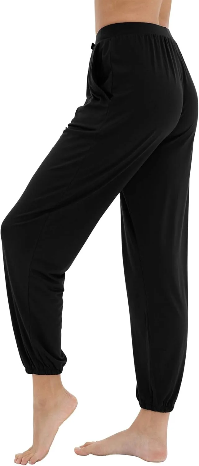 WiWi Bamboo Viscose Pajama Pants for Women Lounge Joggers Yoga Bottoms Plus Size Pajamas Pant Sweatpants S-4X