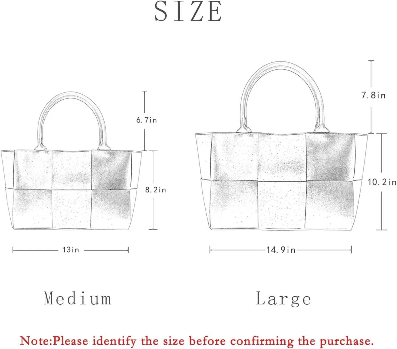 Women Leather Woven Shoulder Bag,Ladies Top Handle Satchel Tote Work Bag with Matching Clutch