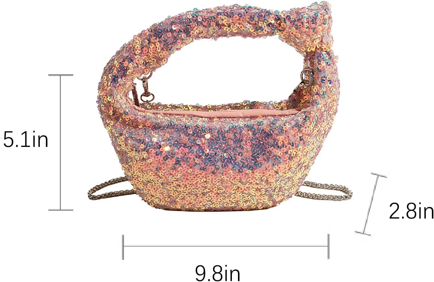 Women Sparkle Sequins Knotted Underarm Shoulder Bag Fashion zipper Glitter Hobo Dumpling bags Evening Clutch Crossbody