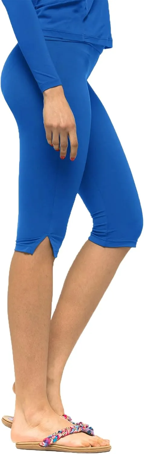 Women UPF50  Beach Board Shorts Pants- Swimsuit Bathing Swim Rash Guard Yoga Bottom Golf (PIH-RSP)