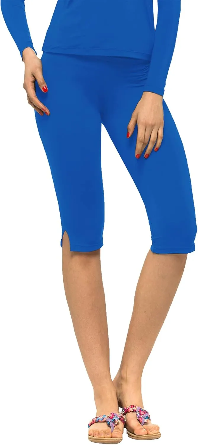 Women UPF50  Beach Board Shorts Pants- Swimsuit Bathing Swim Rash Guard Yoga Bottom Golf (PIH-RSP)