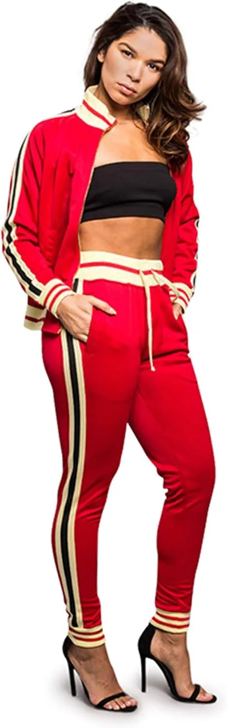 Women's 2 Piece Tracksuit Set - Long Sleeve Sweatshirts and Sweat Pants