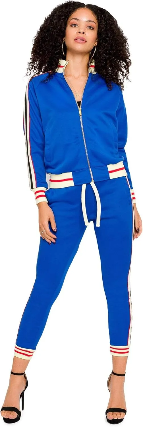 Women's 2 Piece Tracksuit Set - Long Sleeve Sweatshirts and Sweat Pants