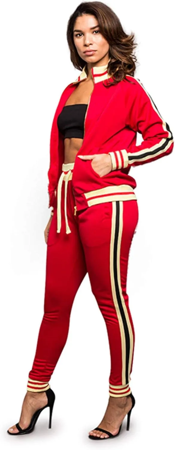 Women's 2 Piece Tracksuit Set - Long Sleeve Sweatshirts and Sweat Pants