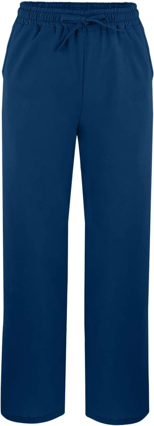Womens Capris Linen Pants High Waist Drawstring Comfy Casual Pants Lounge Lightweight Loose Trousers with Pockets